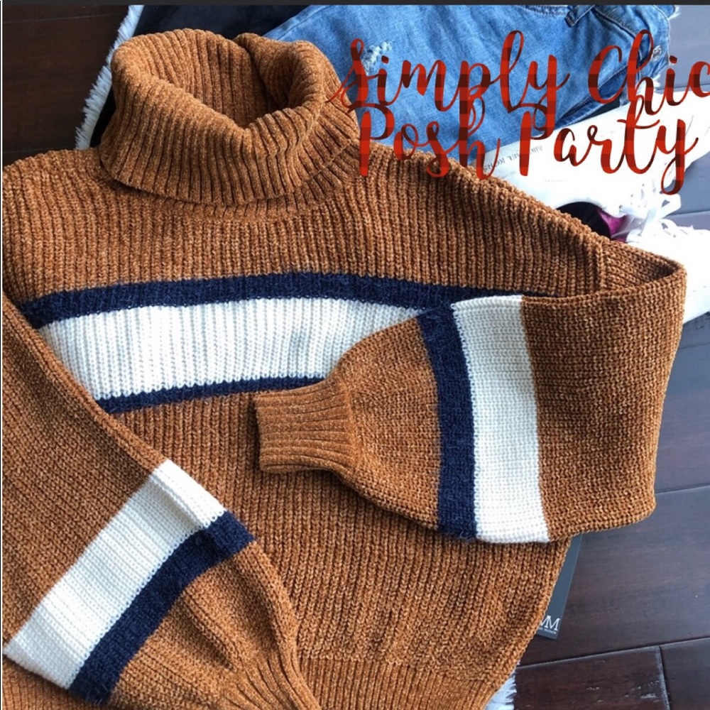 ❤️HP❤️ 10-24 Crop sweater chunky knit cowl neck - Picture 2 of 6